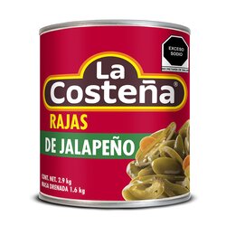 CHILE JALAPEÑO RAJAS LA COSTEÑA 2.9 KG