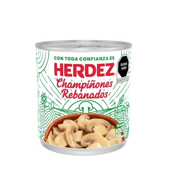 CHAMPIÑON REBANADO HERDEZ 186 GR