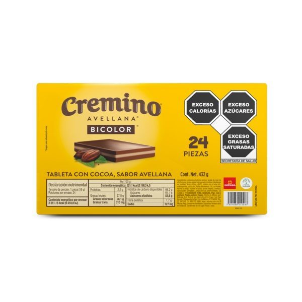 CHOCOLATE CREMINO BICOLOR C/24 DE 18 GR