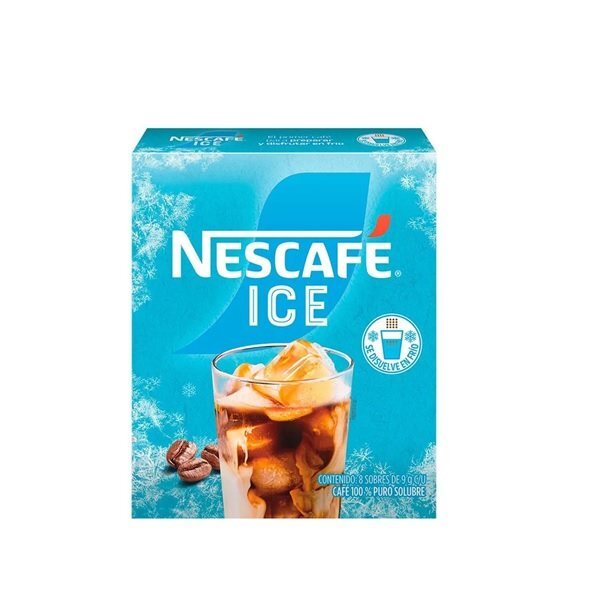 CAFE INSTANTANEO NESCAFE ICE EXHI CON 8 SOBRES DE 9 GR C/U