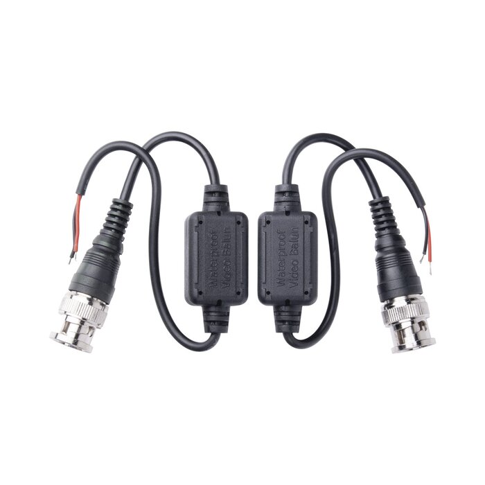 Kit de Transceptores (Balluns) EXTERIOR TurboHD Hasta 5 MPx HD-TVI/HD-CVI/AHD / CONECTORES 100% COBRE / Con Cable RF Blindado para aplicaciones