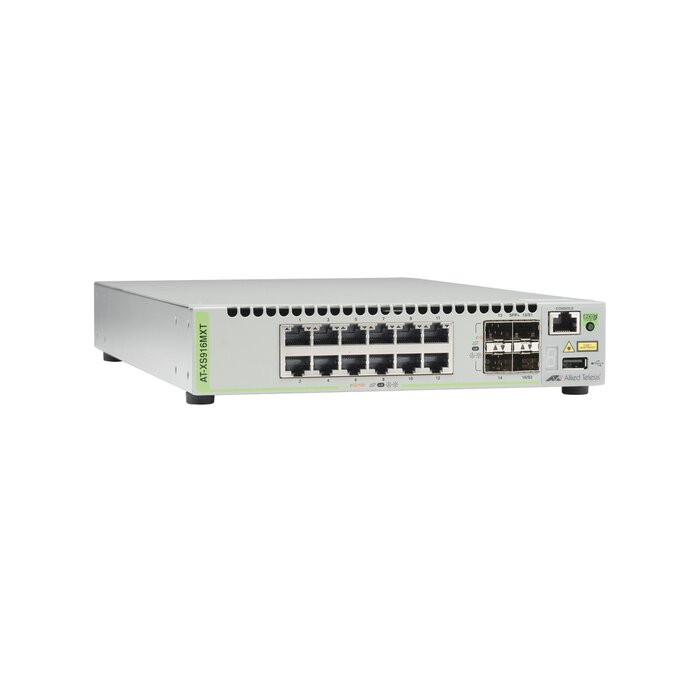 Switch Capa 3 Stackeable 10 Gigabit , 12 puertos 100/1000/10G Base-T (RJ-45) y 4 puertos SFP/SFP+ 10G