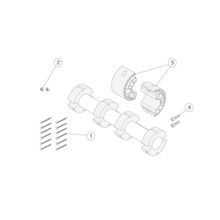 Junta telescópica e inserto suplementario para enganche de mástil. Accesorio para GARD8