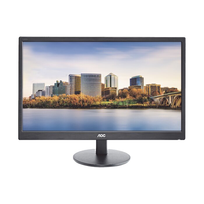 Monitor LED de 24", Resolución 1920 x 1080 Pixeles con Entradas de Video VGA/HDMI. Panel MVA y Altavoces Integrados. Compatible VESA