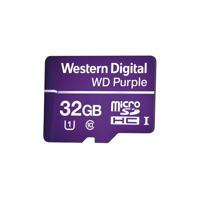Memoria microSD de 32GB PURPLE, Especializada Para Videovigilancia, 3 VECES MAYOR DURACIÓN QUE UNA CONVENCIONAL
