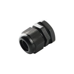 Conector Plástico Negro Tipo Glándula para Cable de 10 a 14 mm de Diámetro.