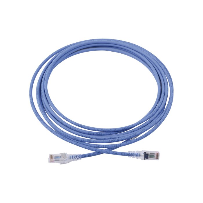 Patch Cord MC6 Modular Cat6 UTP, CM/LS0H, 15ft, Color Azul