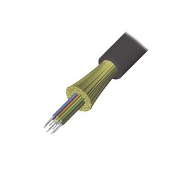 Cable de Fibra Óptica de 6 hilos, Interior/Exterior, Tight Buffer, No Conductiva (Dieléctrica), LS0H, Multimodo OM4 50/125 optimizada, 1 Metro