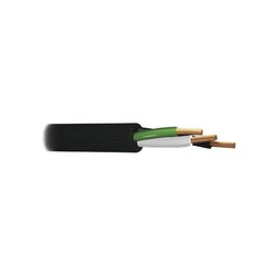 Cable eléctrico INDIANA de 3 conductores AWG 12, de 100 metros de longitud, Cordón Flexible uso rudo tipo SJT en color negro.