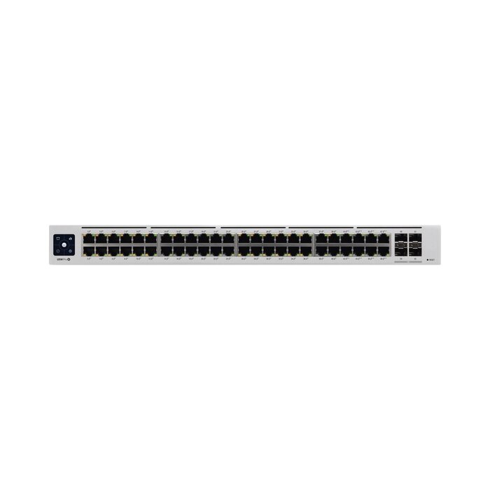 UniFi Switch USW-Pro-48-POE Gen2, Capa 3 de 48 puertos PoE 802.3at/bt + 4 puertos 1/10G SFP+, 600W, pantalla informativa