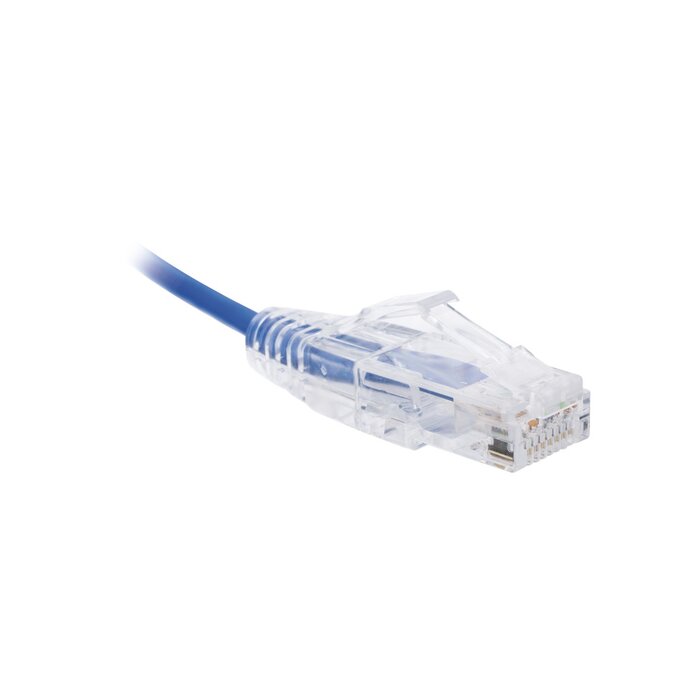 Cable de Parcheo Slim UTP Cat6 - 1 metro, Azul, Diámetro Reducido (28 AWG)