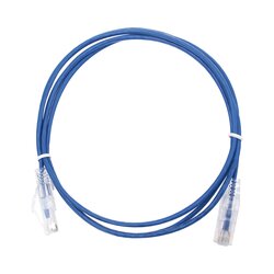 Cable de Parcheo Slim UTP Cat6 - 1.5 m Azul Diámetro Reducido (28 AWG)