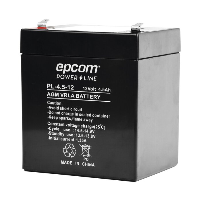 Batería con Tecnología AGM/VRLA, de 12 Vcd ; 4.5 Ah para aplicaciones en sistemas de respaldo