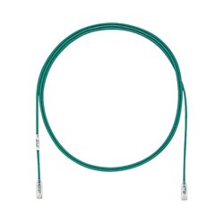 Cable de Parcheo TX6, UTP Cat6, Diámetro Reducido (28AWG), Color Verde, 7ft