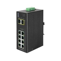 Switch industrial administrable de 8 puertos 1GB + 2 puertos SFP 1GB -40~75ºC