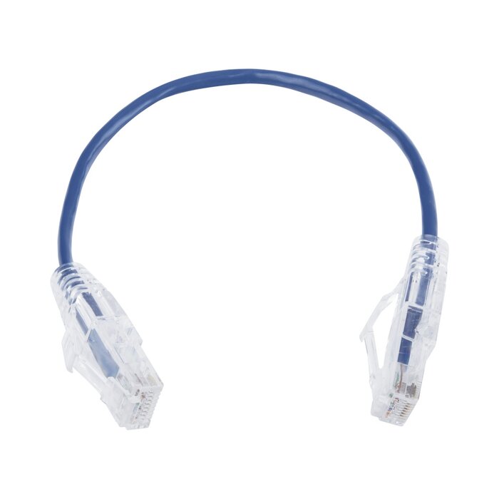 Cable de Parcheo Slim UTP Cat6 - 20 cm Azul Diámetro Reducido (28 AWG)