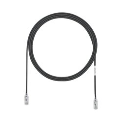 Cable de Parcheo TX6, UTP Cat6, Diámetro Reducido (28AWG), Color Negro, 7ft