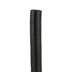 Tubo Corrugado Abierto para Protección de Cables, 1in (25.4 mm) de Diámetro, 30.5 m de Largo, Color Negro