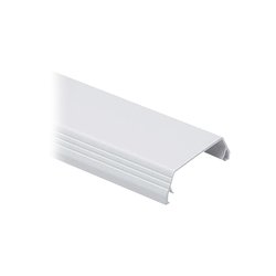 Cubierta tipo bisagra para canaleta T-45, de PVC rígido, 60.3 x 19.1 x 2438.4 mm, Color Blanco Mate