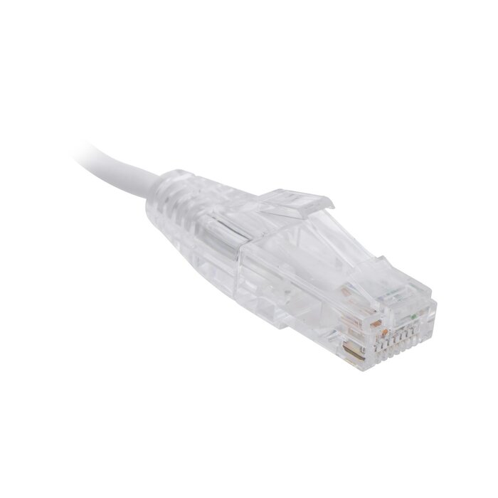 Cable de Parcheo Slim UTP Cat6 - 1 metro, Blanco, Diámetro Reducido (28 AWG)