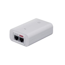 Adaptador PoE Ubiquiti 802.3af (48 VDC, 0.32 A) puerto Gigabit, ideal para equipos UniFi