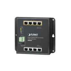 Switch Industrial de Pared de 8 puertos Gigabit con 4 puertos PoE+ 802.3at