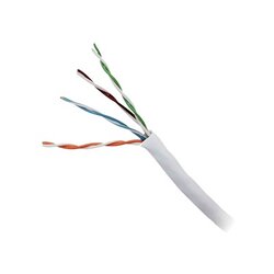 Bobina de cable de 305 metros, UTP Cat5e,de color blanco, UL, CM, probado a 350 Mhz, para aplicaciones de CCTV / redes de datos/ IP megapixel / control RS485