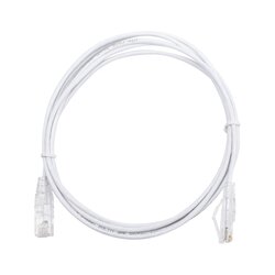 Cable de Parcheo Slim UTP Cat6 - 2 m Blanco Diámetro Reducido (28 AWG)