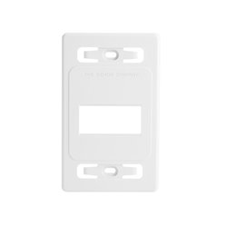 Placa de pared modular MAX, de 3 salidas, color blanco, version bulk (Sin Empaque Individual)