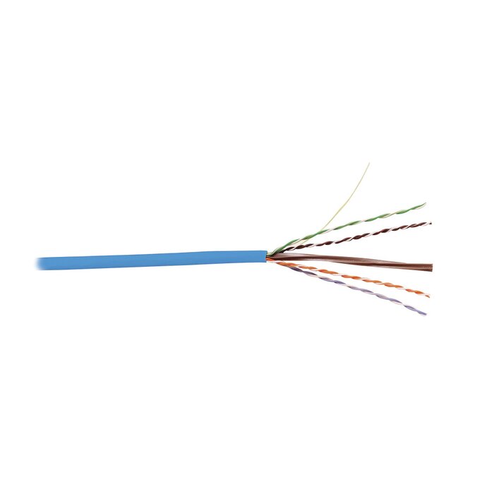 Bobina de Cable UTP Reelex, de 4 pares, Desempeño Cat6, LS0H (Bajo humo, cero halógenos), Color Azul, 24 AWG, 305m
