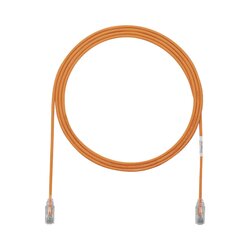 Cable de Parcheo TX6, UTP Cat6, Diámetro Reducido (28AWG), Color Naranja, 7ft
