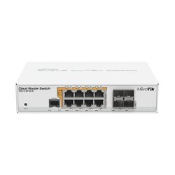 Cloud Router Switch Administrable L3, 8 puertos 10/100/1000 Mbps c/PoE Pasivo ó 802.3af/at, 4 Puertos SFP