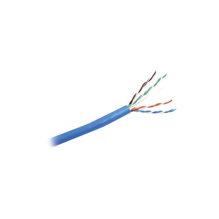 Bobina de Cable UTP 305 m. de Cobre, NetKey, Azul, Categoría 6 (24 AWG), 1000Mbps, Riser (CMR), de 4 pares