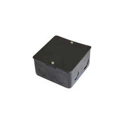 Caja de registro de acero galvanizado, 10x10 cm, Color Negro (11000-00000)