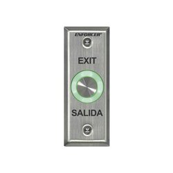 Botón de salida con aro iluminado color verde y rojo / IP65 / Buzzer / función toggle (enclavado) / Función temporizado / dos salidas de contacto NC/NO