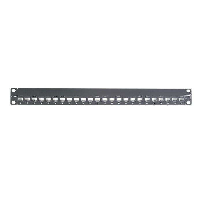 Patch Panel UTP Z-MAX Categoría 6, de 24 puertos, Plano, 1UR