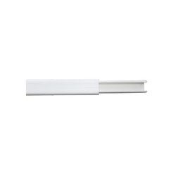 Canaleta color blanco de PVC auto extinguible, de una via, 12 x 8 tramo 2m. (5001-01253)