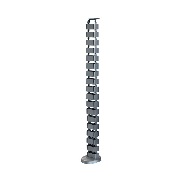 Organizador de cables vertical articulado, ideal para llevar los cables del piso a mesa o a la cubierta del escritorio de manera segura