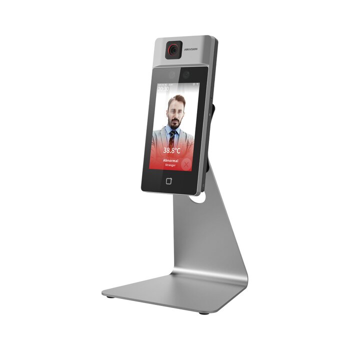 Pedestal de Escritorio para Lectores de Rostro HIKVISION / Compatible con Biometricos Faciales con Detección de Temperatura y Cubrebocas