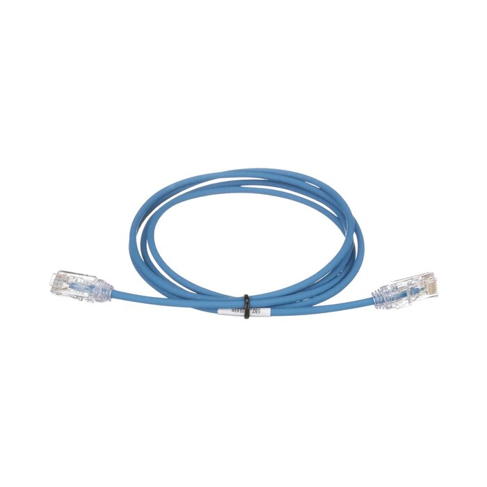 Cable de Parcheo TX6, UTP Cat6, Diámetro Reducido (28AWG), Color Azul, 10ft