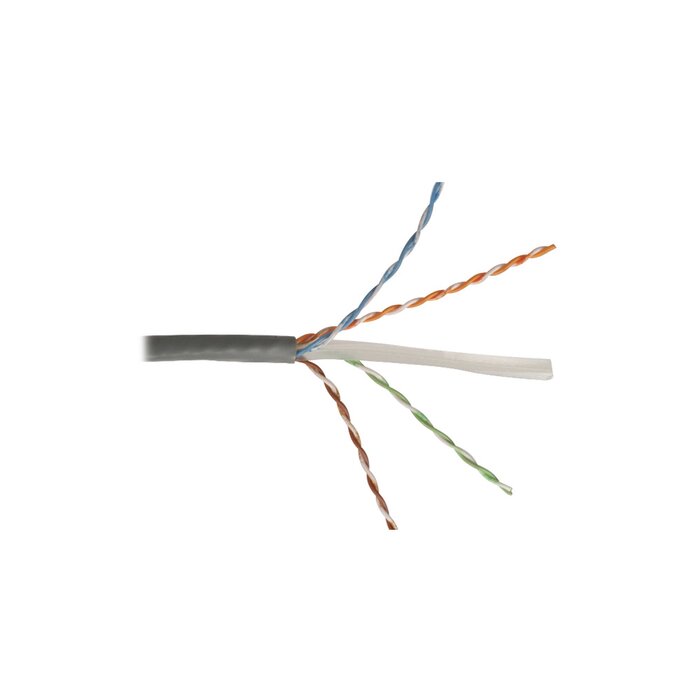 Bobina de Cable UTP Reelex, de 4 pares, Alto Desempeño Cat6, PVC (CMR), Color Gris, 23 AWG, 305m