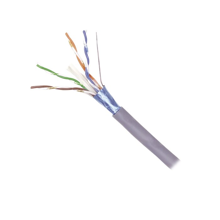 Bobina de Cable Blindado F/UTP de 4 Pares, Z-MAX, Cat6A, Soporte de Aplicaciones 10GBase-T, CM, Color Gris, 305m