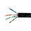 Bobina de cable de 305 metros, UTP Cat6 Riser, de color Negro, UL, CMR SPNLS, probado a 350 Mhz, para aplicaciones de CCTV / redes de datos/ IP megapixel / control RS485