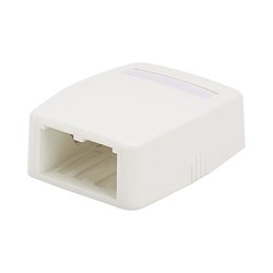 Caja de Montaje en Superficie, Para 2 Módulos Mini-Com, Color Blanco