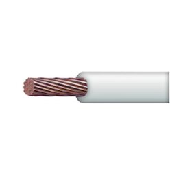 Cable 10 awg color blanco,Conductor de cobre suave cableado. Aislamiento de PVC, autoextinguible. (Venta por Metro)