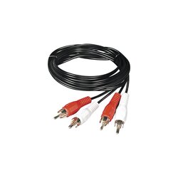 Cable RCA macho a macho de 2 metros de longitud, 4 plus, para aplicaciones de audio y video optimizado para HD