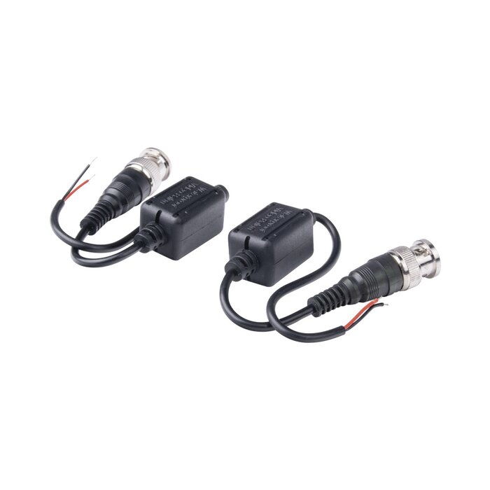 Kit de Transceptores (Balluns) EXTERIOR TurboHD Hasta 5 MPx HD-TVI/HD-CVI/AHD / CONECTORES 100% COBRE / Con Cable RF Blindado para aplicaciones