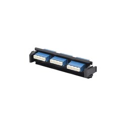 Placa acopladora de Fibra Óptica Quick-Pack, Con 6 Conectores LC/UPC Duplex (12 Fibras), Para Fibra Monomodo, Azul