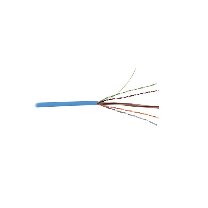 Bobina de Cable UTP Reelex, de 4 pares, Desempeño Cat6, PVC (CM), Color Azul, 24 AWG, 305m