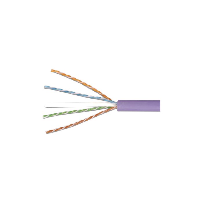 Bobina de Cable UTP Reelex, de 4 pares, Desempeño Cat6, LS0H (Bajo humo, cero halógenos), Color Violeta, 24 AWG, 305m